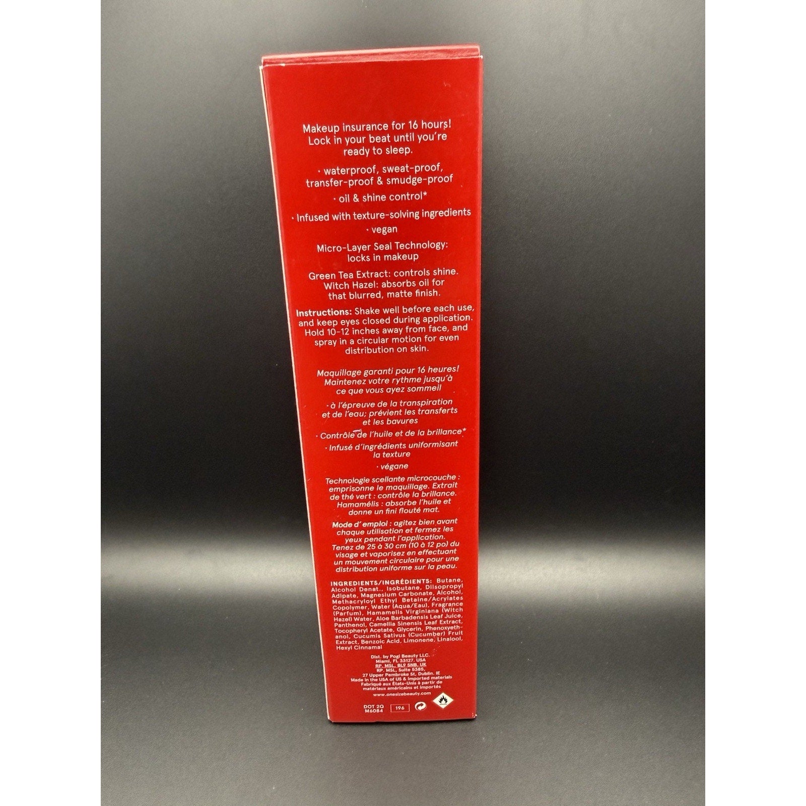 ONE/SIZE On ’Til Dawn Waterproof Mattifying Setting Spray 4.8 oz 143ml New
