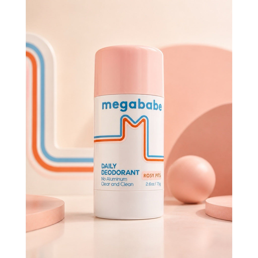 Megababe Daily Deodorant No Aluminium Paraben Free ROSY PITS 2.6 oz NEW!!!
