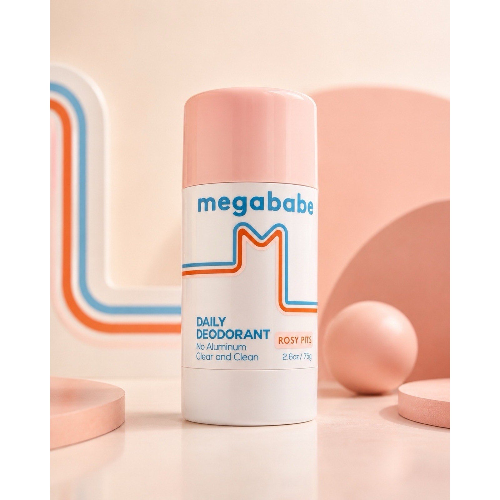 Megababe Daily Deodorant No Aluminium Paraben Free ROSY PITS 2.6 oz NEW!!!