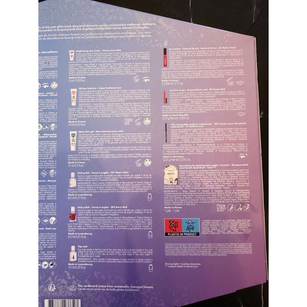 Sephora Collection Moving Lights Advent Calendar, 24 Surprises, Purple/Pink
