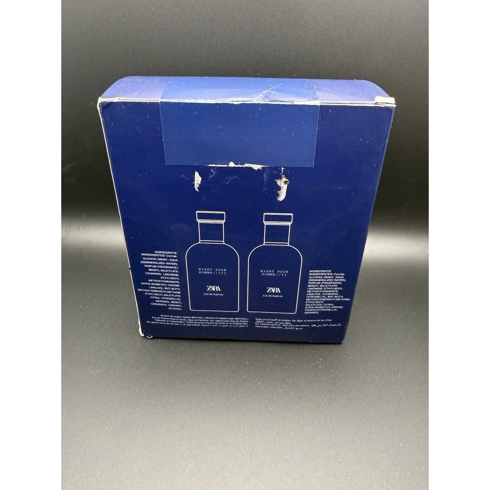 ZARA Night Pour Homme II & III Eau de Parfum Gift Set 2 x 100mL 3.38 oz New