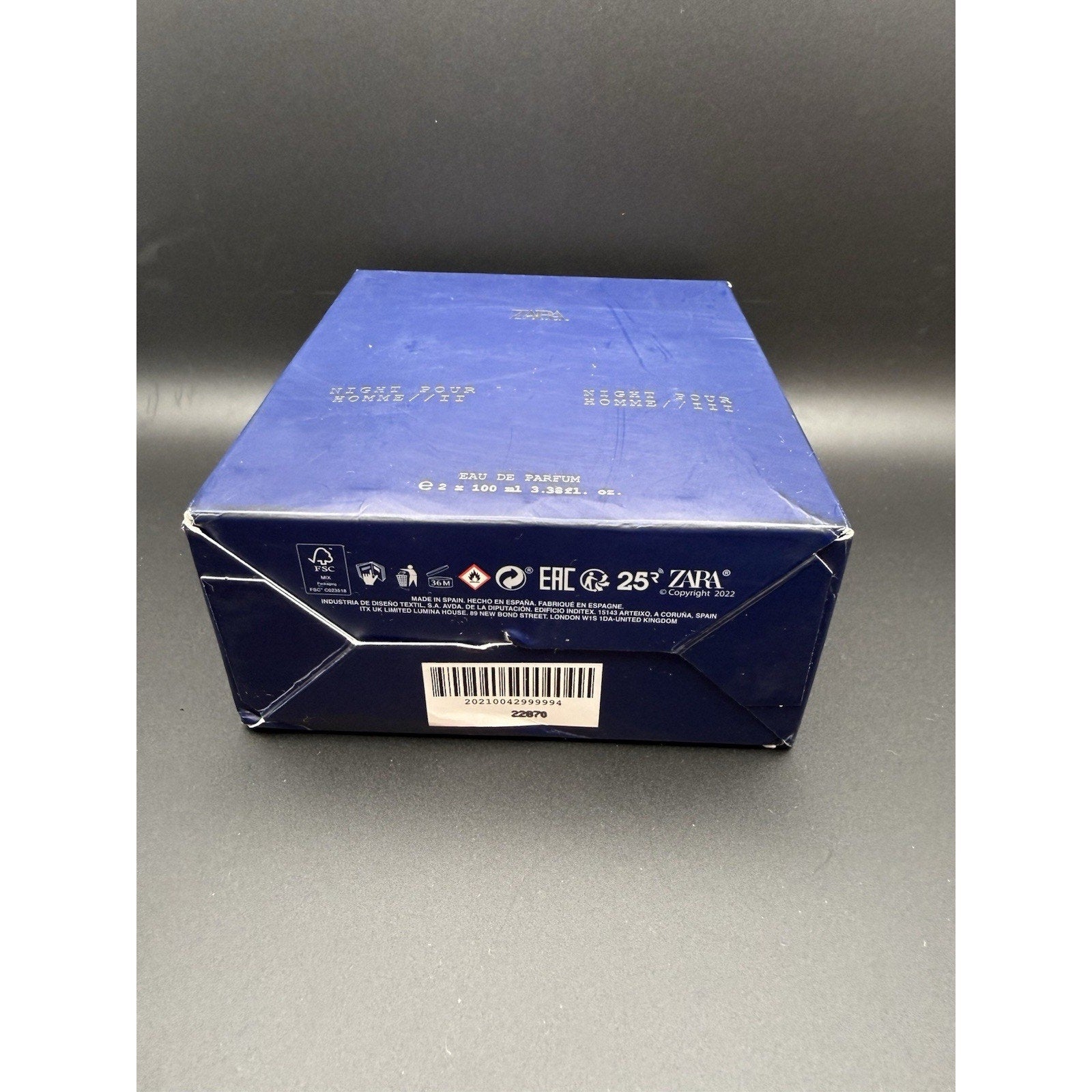 ZARA Night Pour Homme II & III Eau de Parfum Gift Set 2 x 100mL 3.38 oz New