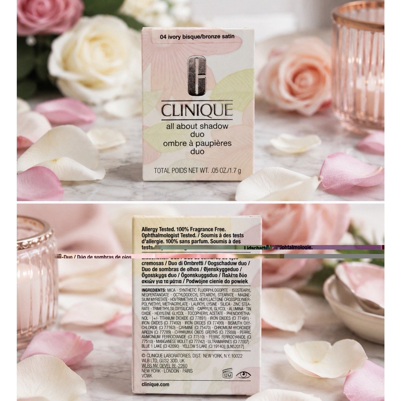 Clinique All About Shadow Duo 04 Ivory Bisque/Bronze Satin
