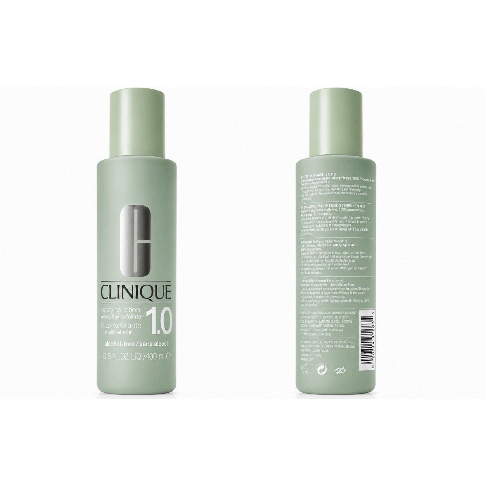 Clinique Clarifying Lotion 1.0 ~ Alcohol Free Exfoliator~ 13.5 oz/400 ml