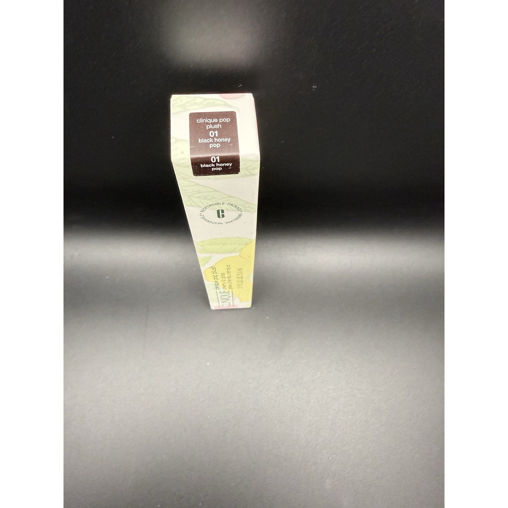 Clinique Pop Plush Creamy Lip Gloss 01 Black Honey Pop 0.11 oz/3.4ml Full Size