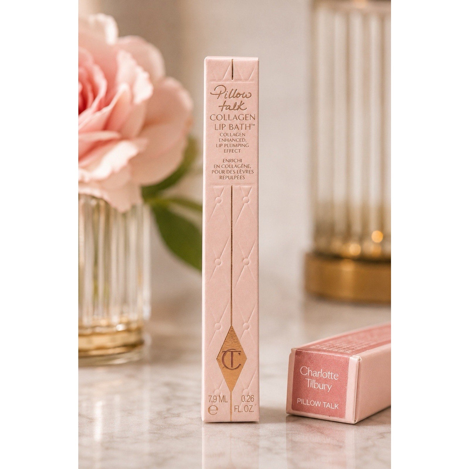 Charlotte Tilbury Collagen Lip Bath Gloss - Pillow Talk - Full Size -